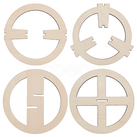 2 Sets Plywood Candle Wick Holders AJEW-BC0007-87B-1