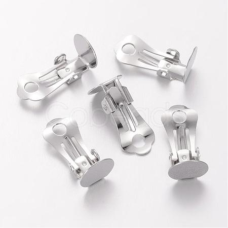 Brass Clip-on Earring Settings KK-H168-N-NF-1