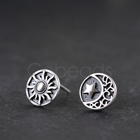 Alloy & 201 Stainless Steel Stud Earrings WGE2607-01-1