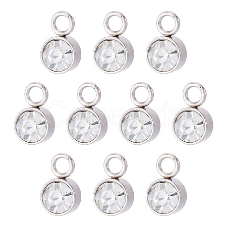 10Pcs Glass Rhinestone Charms STAS-TA0003-26F-1