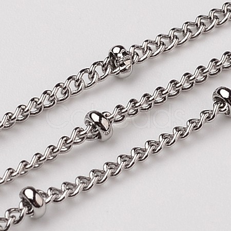 Tarnish Resistant 3.28 Feet 304 Stainless Steel Twisted Chains Curb Chains X-CHS-K002-10-1