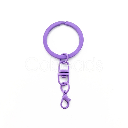 Spray Painted Iron Keychain Swivel Clasps FIND-WH0111-355I-1