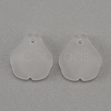 Frosted Glass Pendants GLAA-WH0033-18-1