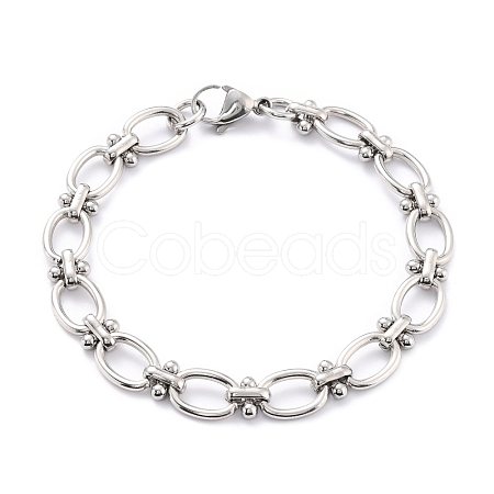 Non-Tarnish 304 Stainless Steel Link Chain Bracelet for Men Women BJEW-Z011-20P-1