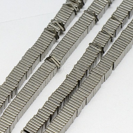 Electroplate Non-magnetic Synthetic Hematite Heishi Beads Strands X-G-J171A-4x4mm-02-1