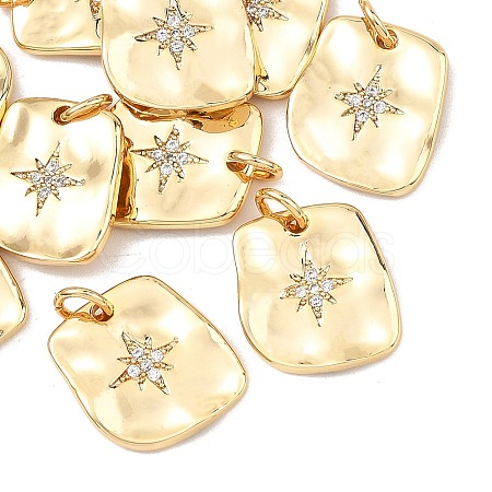 SHEGRACE Brass Micro Pave Clear Cubic Zirconia Pendants XGRQ2C946-404G-1