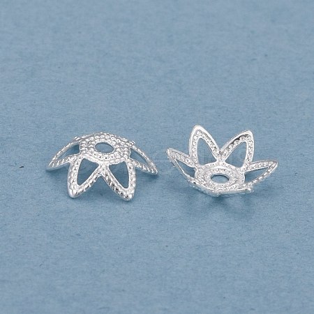 Brass 6-Petal Bead Caps KK-K253-20S-1