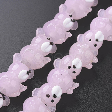 Transparent Handmade Bumpy Lampwork Beads Strands LAMP-T007-19-B08-1