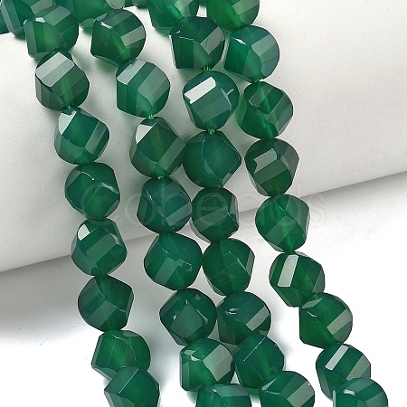 Natural Green Onyx Agate Beads Strands G-C267-B13-1