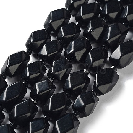 Natural Obsidian Beads Strands G-C182-24-01-1