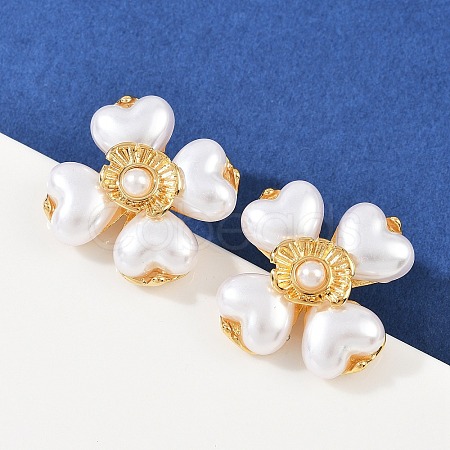 304 Stainless Steel Flower Stud Earrings EJEW-A138-09G-1
