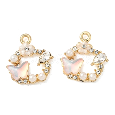 Alloy Rhinestone Pendants FIND-C074-21KCG-01-1