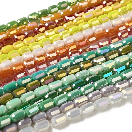 Electroplate Glass Beads Strands EGLA-D031-01-1