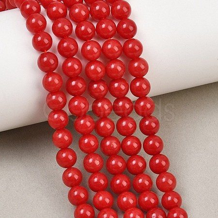 Dyed Natural White Jade Beads Strands GG-CBAD029-A09-6mm-1