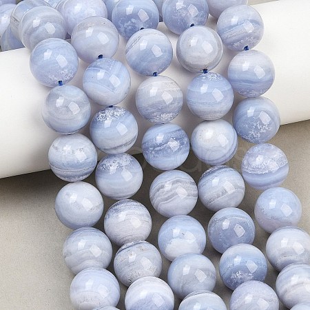 Natural Blue Lace Agate Beads Strands G-D106-A01-14mm-A-1
