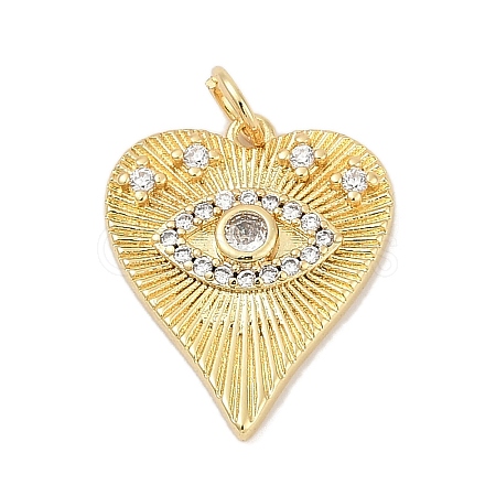 Brass Micro Pave Cubic Zirconia Pendants KK-U058-58B-G-1