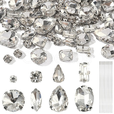 90Pcs 10 Styles Sew on Rhinestone RGLA-YW0002-10-1