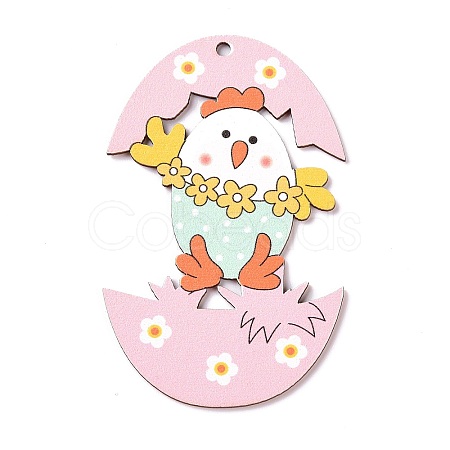 Easter Theme Wood Big Pendants WOOD-I007-02A-1