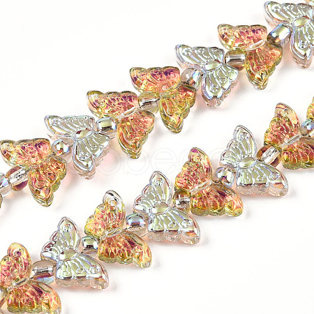 Electroplate Glass Beads Strands EGLA-N012-04L-1