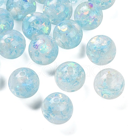 Transparent Resin with Paillette Beads RESI-G110-01A-1