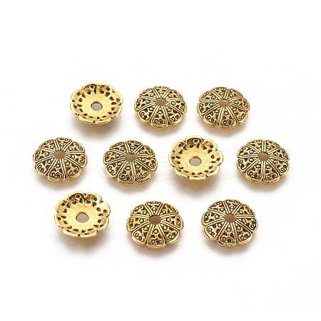 Tibetan Style Alloy Bead Caps GLF1434Y-1