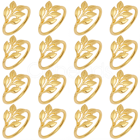 16Pcs Christmas Theme Alloy Napkin Rings AJEW-GF0013-16G-1