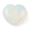 Opalite Thumb Massage Stone, Heart Pocket Palm Stones, for Relaxing, Pain Relief, 40~41x45x24~26mm