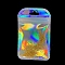 Rectangle Glitter Holographic Plastic Zip Lock Gift Bags, Self Sealing Reclosable Package Pouches for Pen Keychain Watch Storage, Colorful, 11x7cm