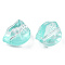 Transparent Spray Painted Glass Beads, Dumplings, Turquoise, 10x13x9mm, Hole: 1.2mm