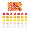 500Pcs 5Colors Electroplate Glass Beads, AB Color Plated, Faceted Rondelle, Clear & Red & Dark Orange & Gold & Antique White, 6x5mm, Hole: 1mm, 100pcs/Color