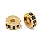 Rack Plating Brass Micro Pave Cubic Zirconia Beads, Lead Free & Cadmium Free, Long-Lasting Plated, Real 18K Gold Plated, Round, Dodger Blue, 5x2mm, Hole: 1.5mm