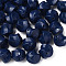 Opaque Acrylic Beads, Twist, Prussian Blue, 14.5x14x14mm, Hole: 1.6mm, about 390pcs/500g