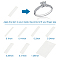 Kissitty EVA Ring Size Adjuster Set, Invisible Ring Inner Ring Sticker Size Adjustment Pad, for Loose Rings Jewelry, Clear, 3~45x32mm, 19pcs/sheet