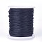 Waxed Cotton Thread Cords, Black, 1mm, about 100yards/roll(300 feet/roll)