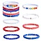 7Pcs 7 Style Handmade Polymer Clay Heishi Surfer Stretch Bracelets Set, Natural Malaysia Jade Beads Stackable Bracelets, Preppy Jewelry for Women, Mixed Color, Inner Diameter: 2-1/8 inch(5.3cm), 1Pc/style