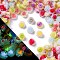 Luminous Resin Decoden Cabochons, Rose, Glow in the Dark, Mixed Color, 8x4mm