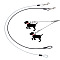 GOMAKERER 2Pcs 2 Colors Steel Wire Chew-Proof Dog Leash Extension, with PVC, Zinc Alloy Clasp, for Small Medium and Large Dogs, Pet Supplies, Mixed Color, 867x4~26mm, 1pc/color