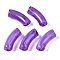 Acrylic Beads, Imitation Gemstone, Curved Tube, Dark Violet, 34.5x13x11mm, Hole: 3.5mm