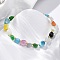 Cat Eye Beaded Bracelets for Women, Nuggets, with 201 Stainless Steel Findings, 7-1/2 inch(19.2cm)