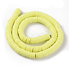 Flat Round Handmade Polymer Clay Beads CLAY-R067-8.0mm-23-2