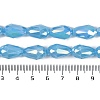 Opaque Solid Color Electroplate Glass Beads Strands EGLA-N013-P8mm-B10-4