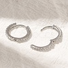 Rack Plating Brass Micro Pave Cubic Zirconia Hoop Earrings EJEW-H143-15P-3