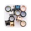 12Pcs 6 Colors 316 Surgical Stainless Steel Screw Ear Gauges Flesh Tunnels Plugs STAS-YW0001-16B-1