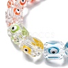 Handmade Evil Eye Lampwork Beads Strands LAMP-F035-15B-3
