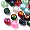 Mixed Style & Mixed Color Round Spray Painted Glass Beads DGLA-X0003-12mm-2