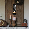 Boho Style Wall Mounted Wood Candle Holder Stand AJEW-WH0378-001-5