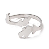 Non-Tarnish 304 Stainless Steel Open Cuff Rings RJEW-Q808-02B-P-2