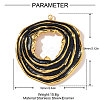 304 Stainless Steel Enamel Big Pendants STAS-OY002-80G-02-2