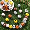 DIY Sports Natural Wood & Jute Cord Pendant Decoration Making Kits WOOD-YW0010-55-6