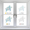 16Pcs Waterproof PVC Colored Laser Stained Window Film Static Stickers DIY-WH0314-098-4